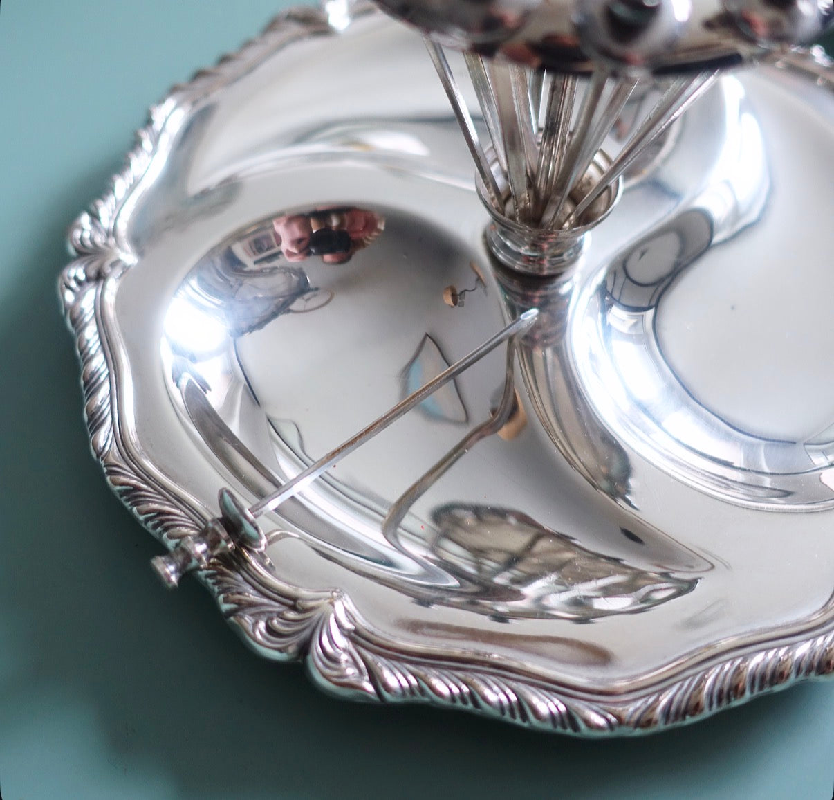 Silver plated hors d’oeuvre dish