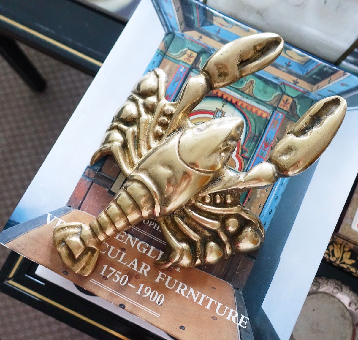 XL brass lobster