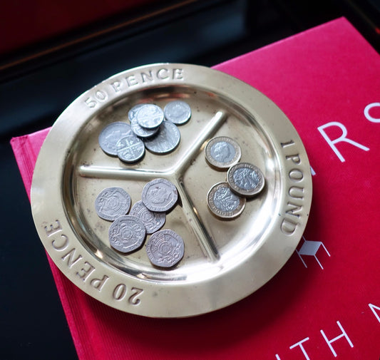 Brass pocket change dish