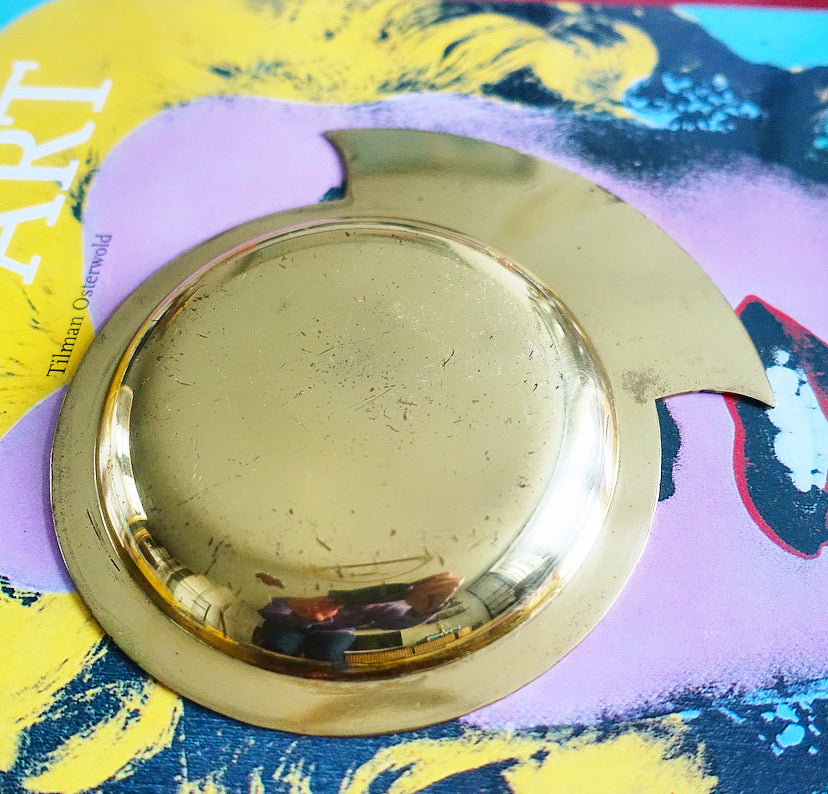 MCM brass pocket change dish