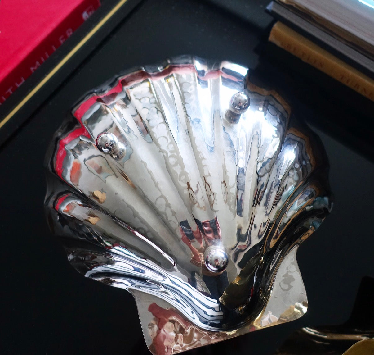 Renzo Cassetti silver plated scallop shell bowl