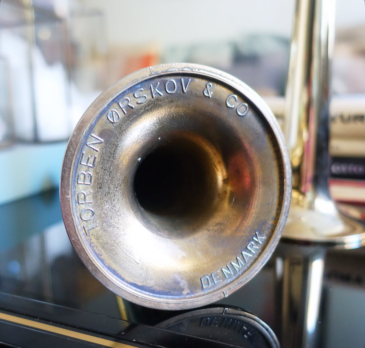Danish brass candle holders