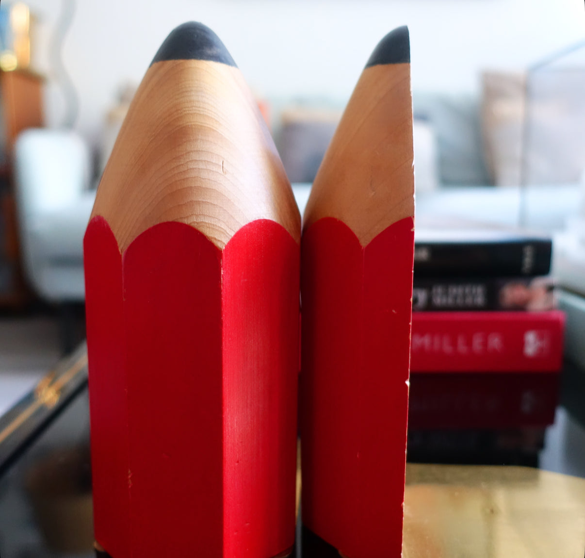Pair of pencil bookends