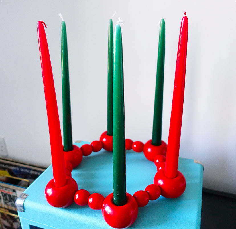 Swedish Folk art centrepiece candle holder