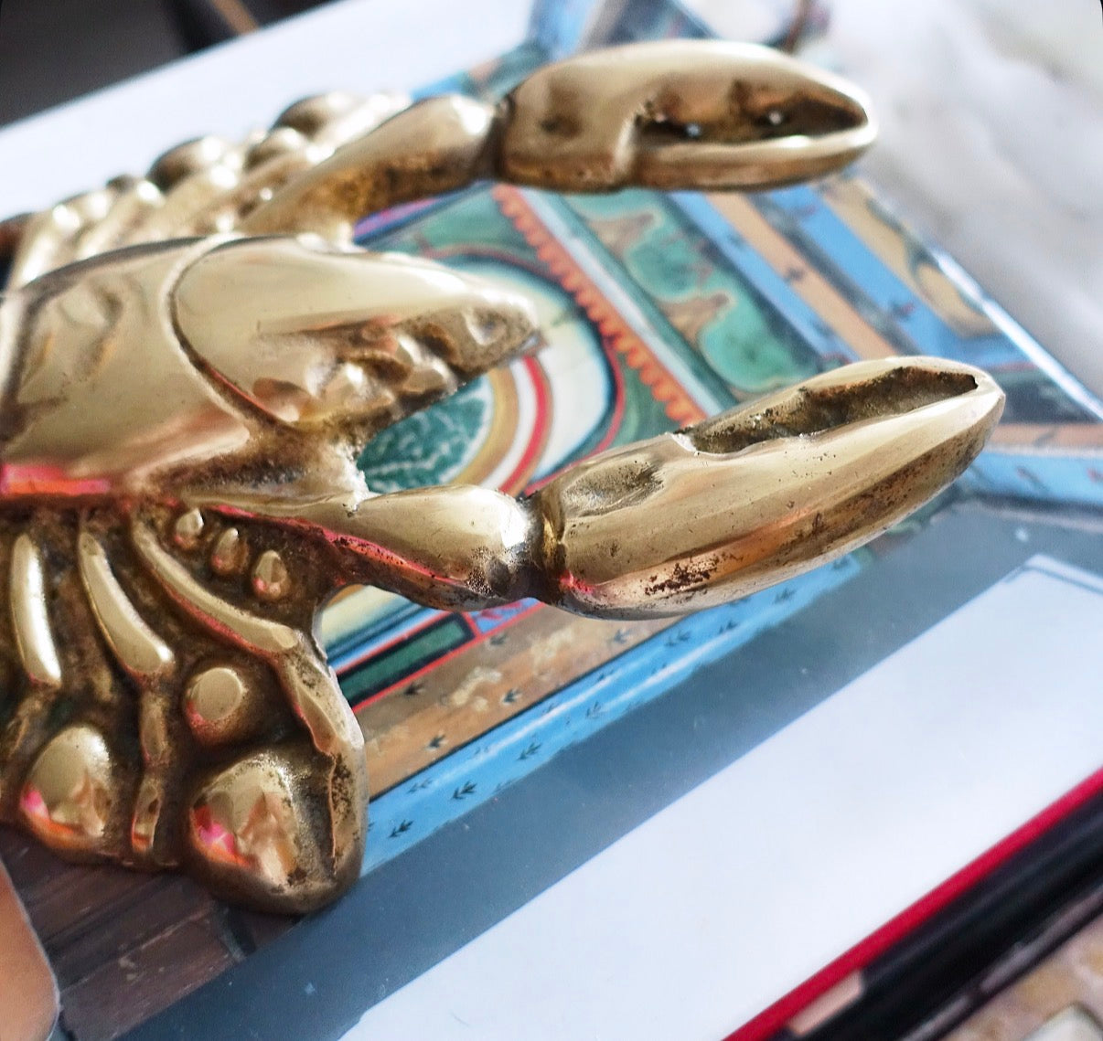 XL brass lobster