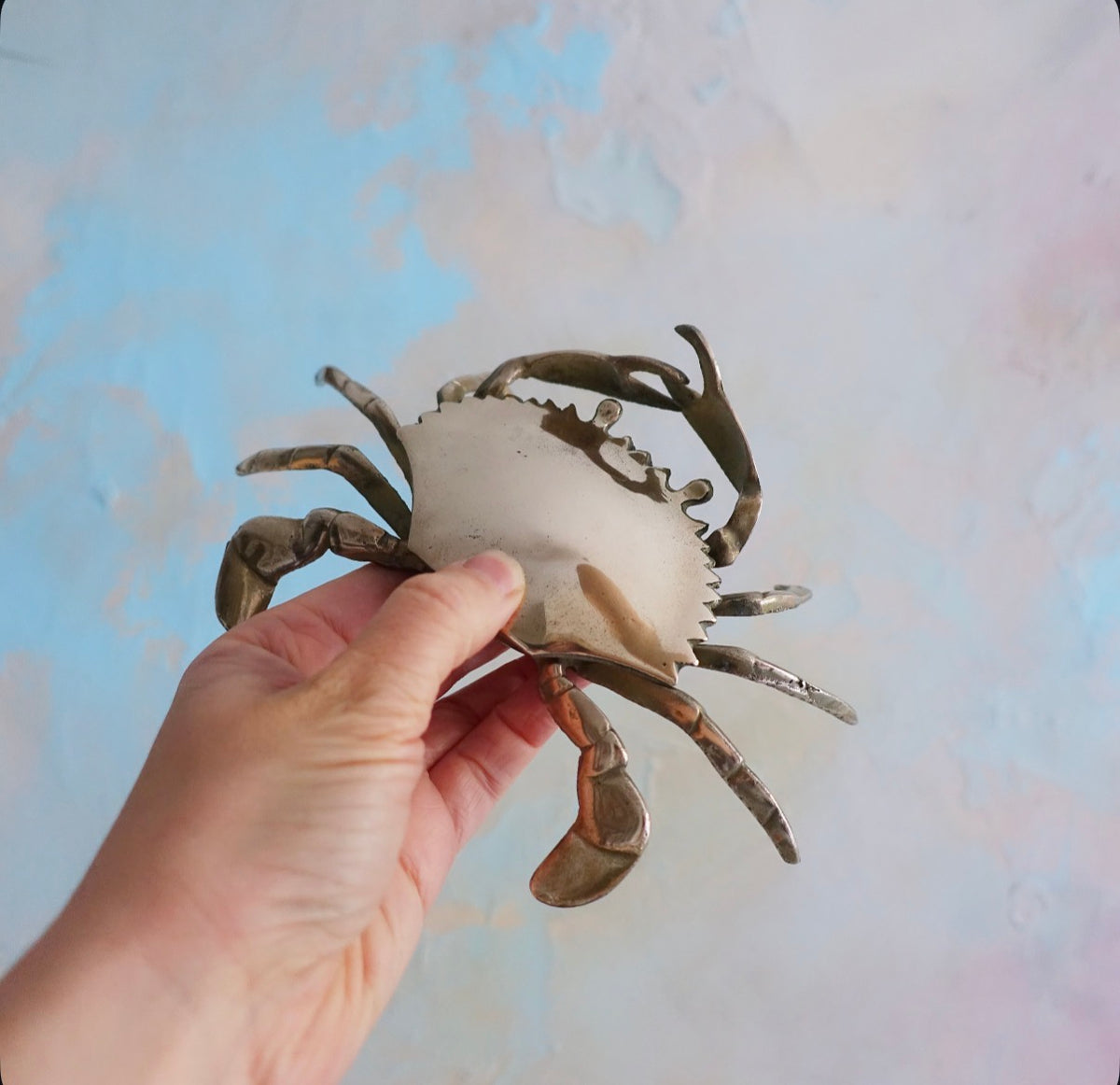 Decorative brass crab