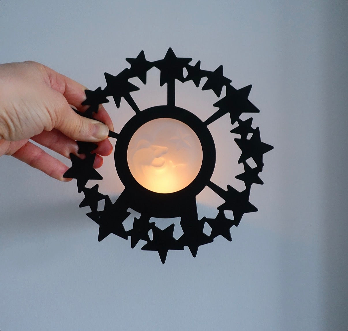 Pair of celestial candle sconces