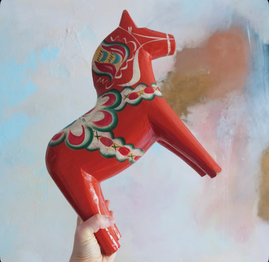 12 1/4 inch Swedish Dala horse