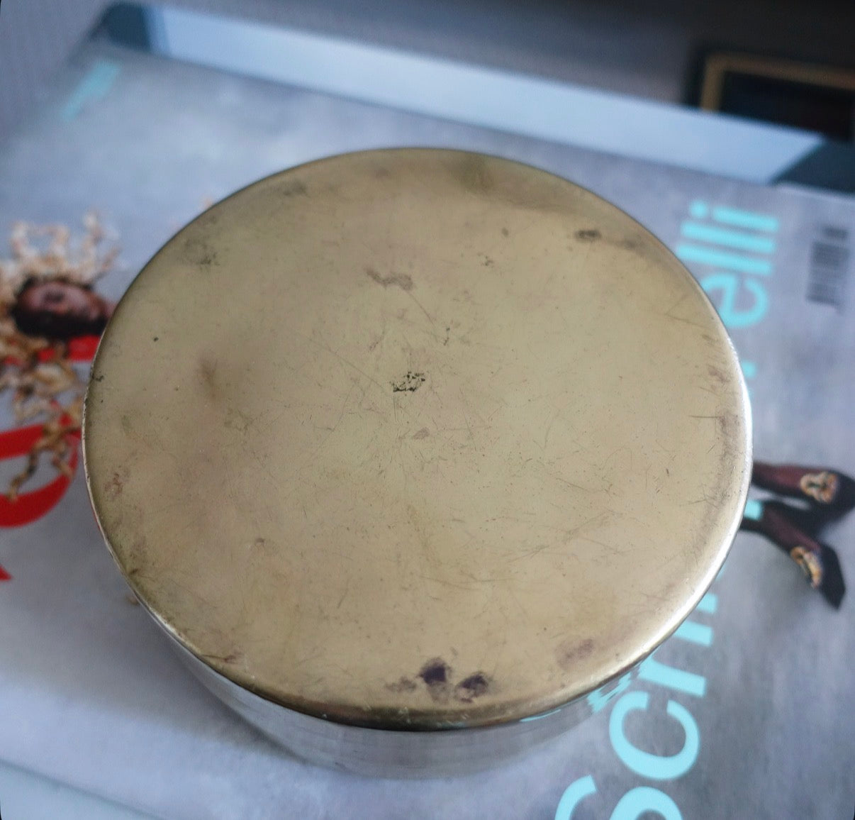 Brass sun trinket box