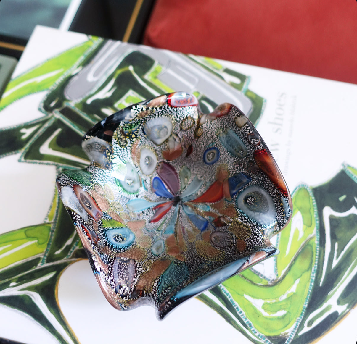 Bizantino Murano glass trinket dish
