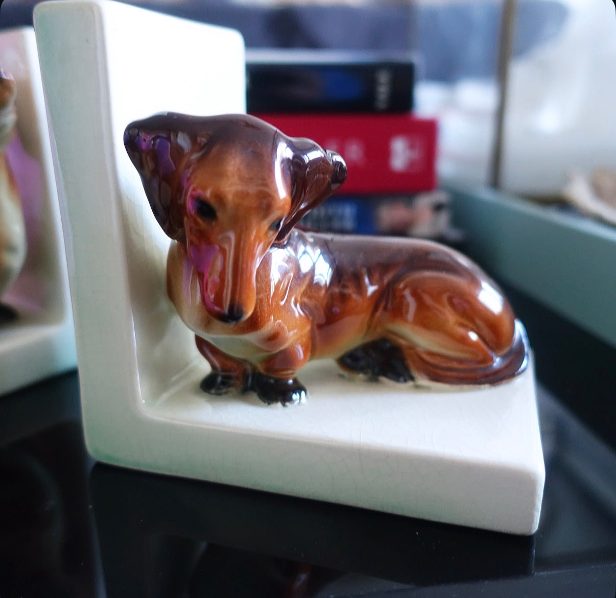 Dachshund bookends