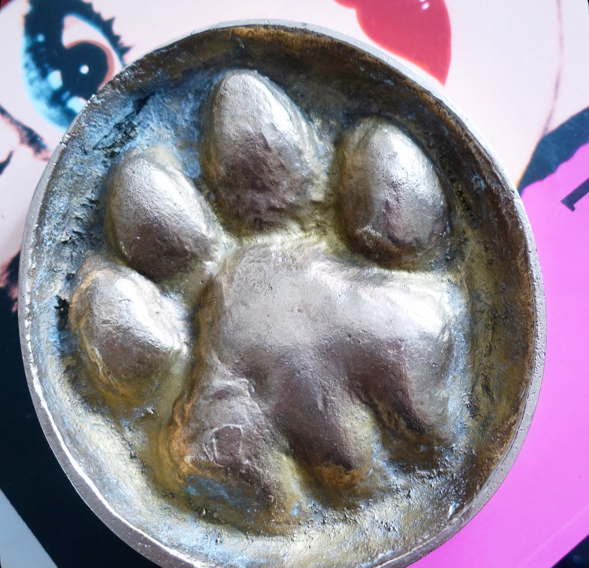 Brass cast lion paw