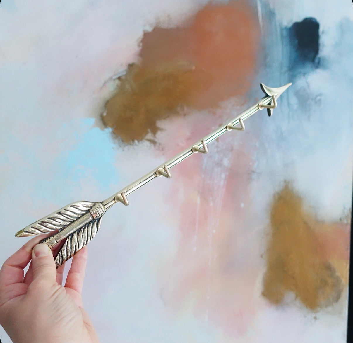 Brass arrow wall hook