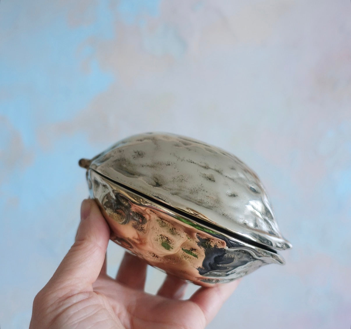 Brass walnut nutcracker