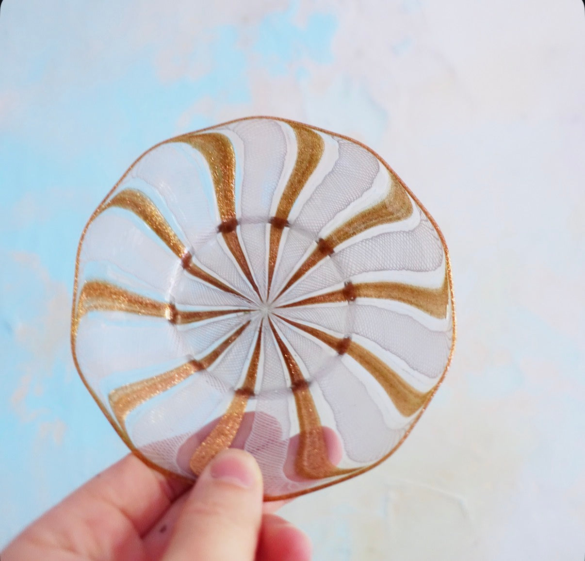 Small Zanfirico Murano glass trinket dish