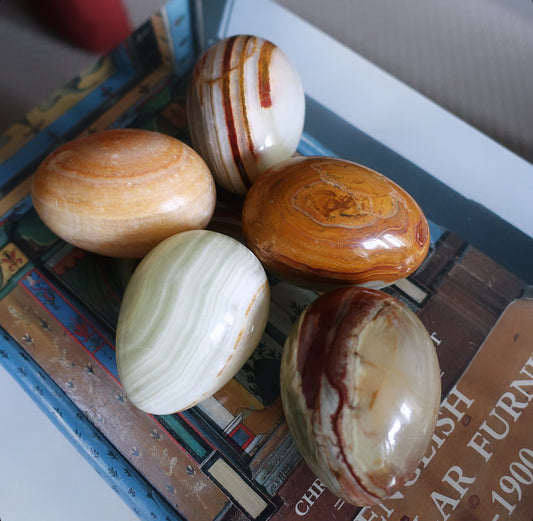 Set of five large stone eggs (Set 2)