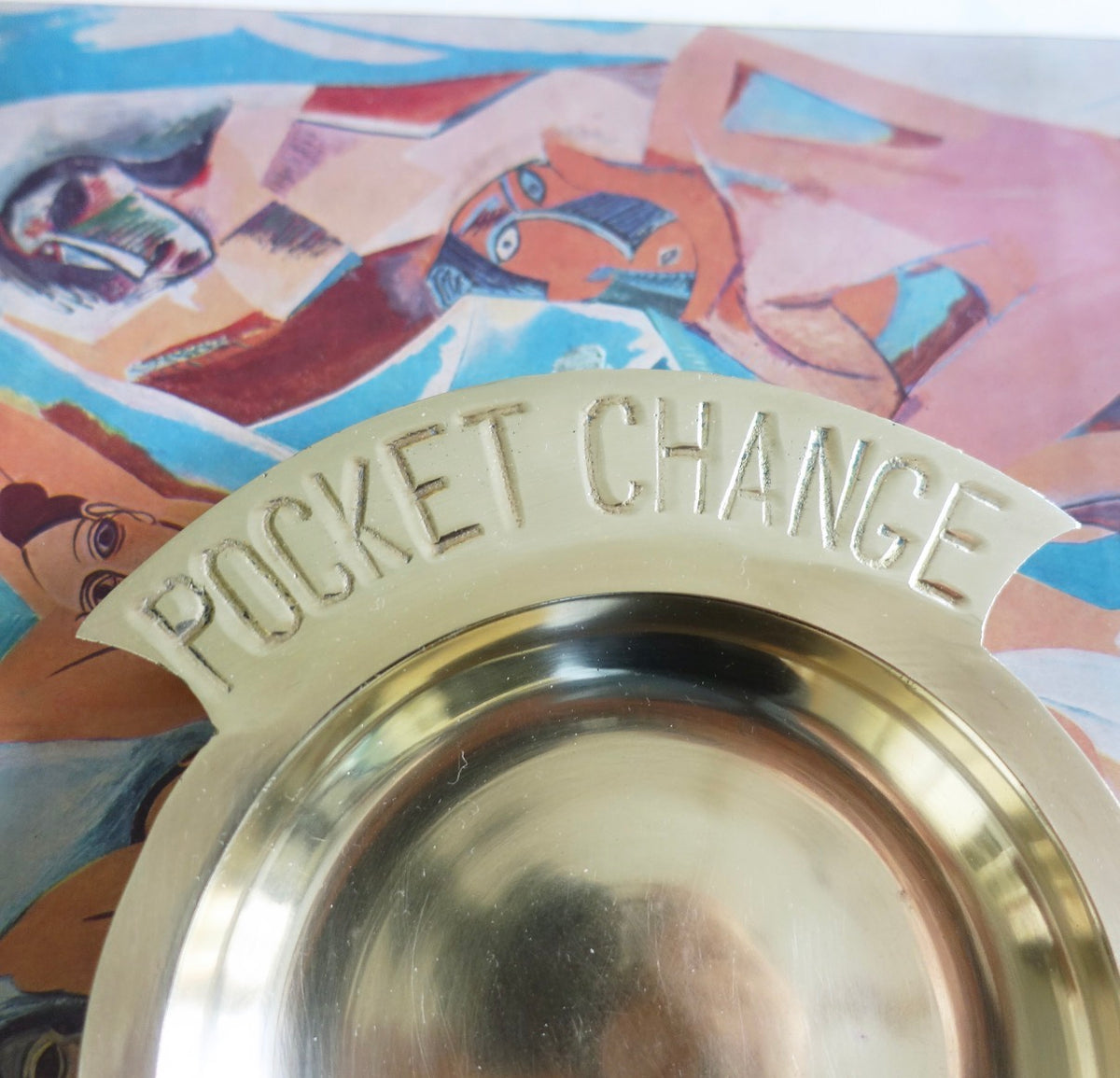 Brass pocket change dish