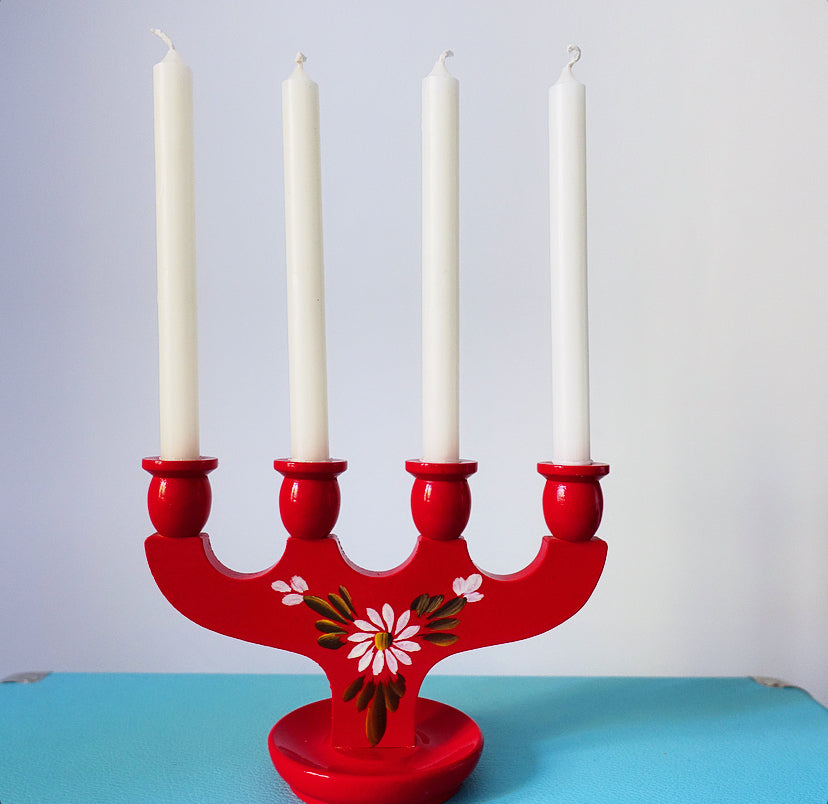 Small Swedish Folk Art candelabra