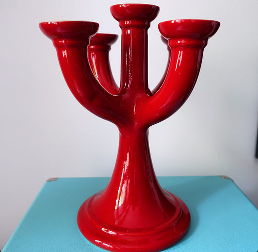 Swedish ceramic candelabra