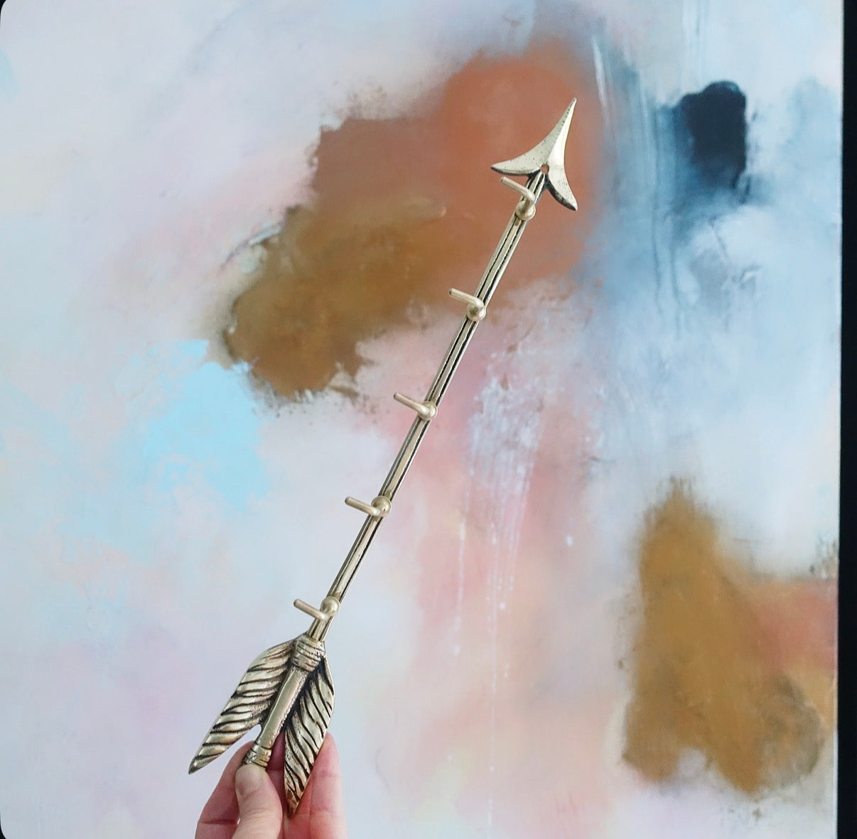 Brass arrow wall hook