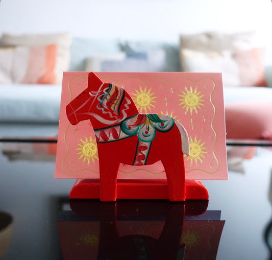 Dala horse letter holder
