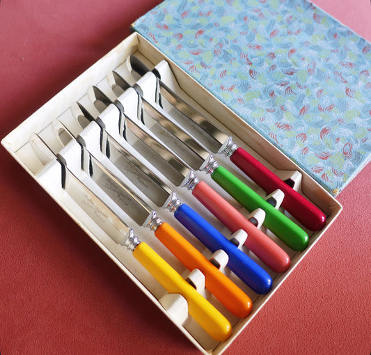 Rainbow tea knife set