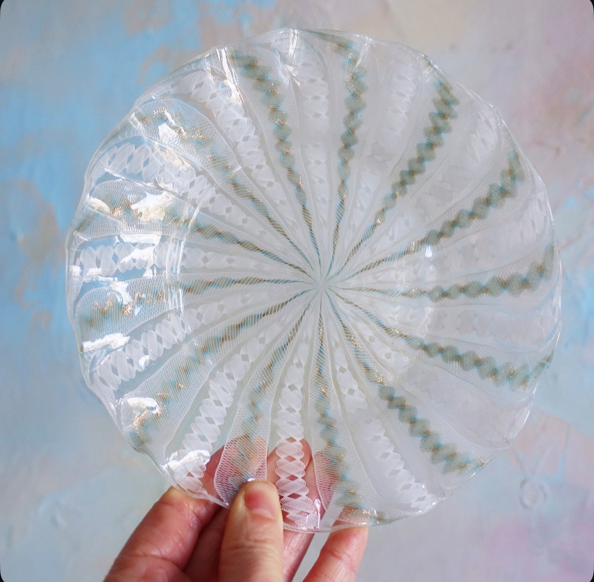 Salviati Murano glass trinket dish