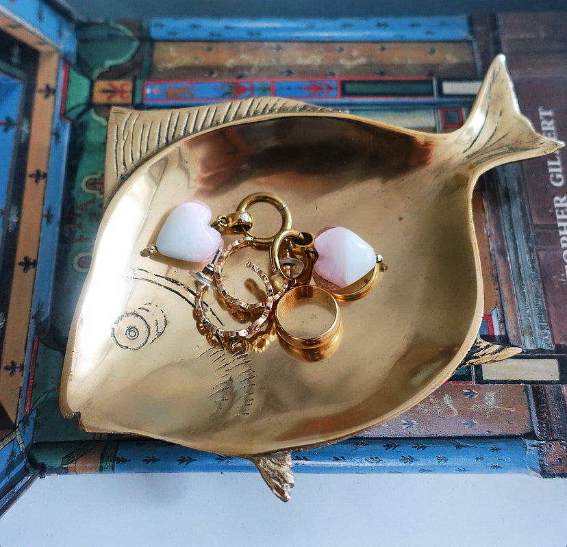 Brass fish trinket dish