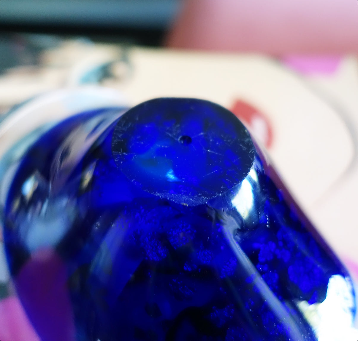 Blue Bizantino Murano glass trinket dish