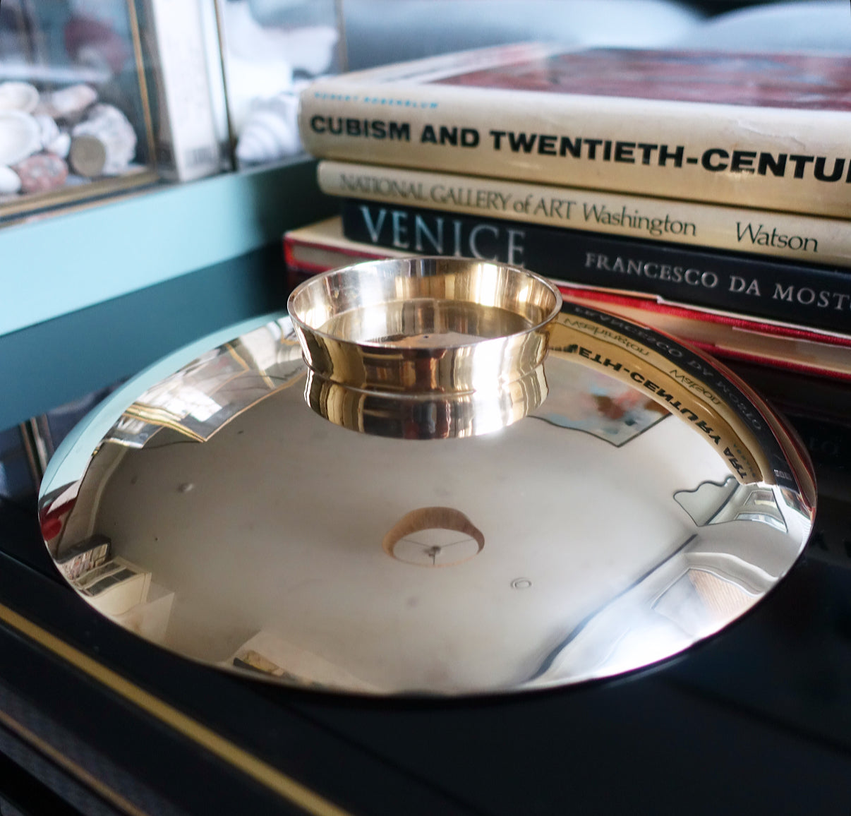 Brass polka dot bowl