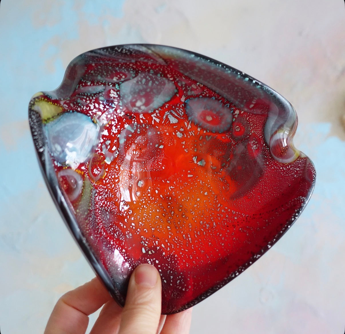 Cosmic Bizantino Murano glass trinket dish