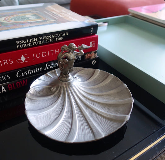Art deco Swedish Gab Tenn pewter shell dish
