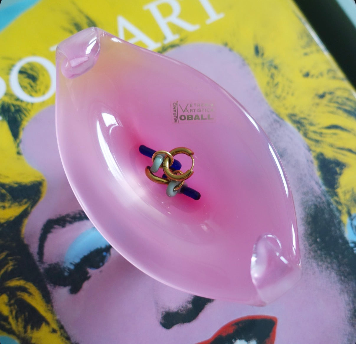 Oball Murano glass trinket dish