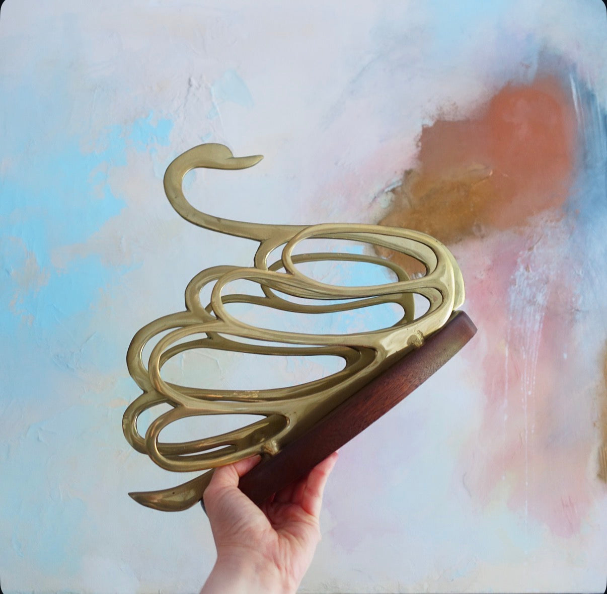 Brass Swan magazine holder