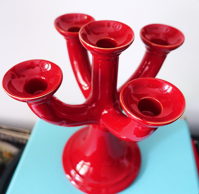 Swedish ceramic candelabra