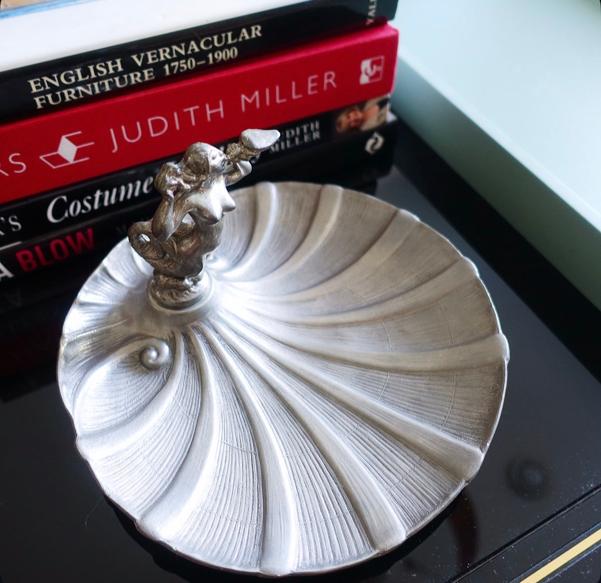 Art deco Swedish Gab Tenn pewter shell dish