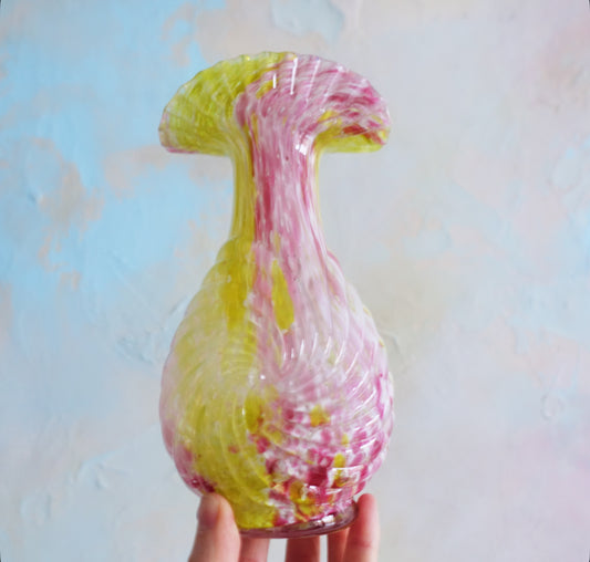 Antique glass ‘Soleil’ vase