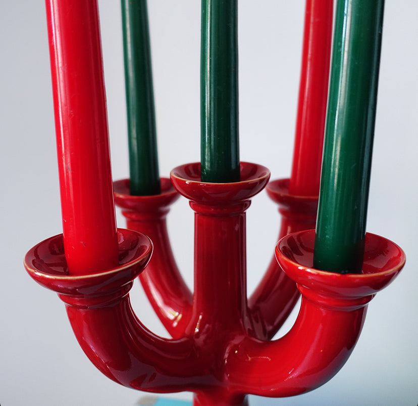 Swedish ceramic candelabra