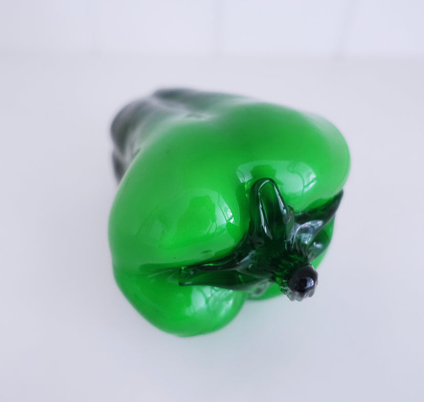 Art Glass Green Bell pepper