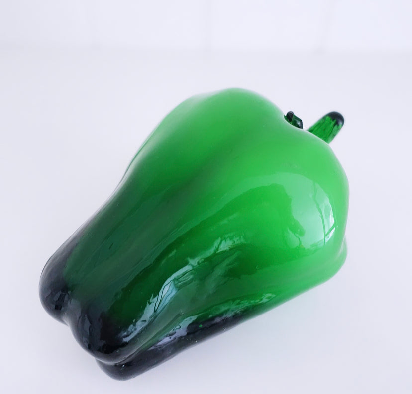 Art Glass Green Bell pepper