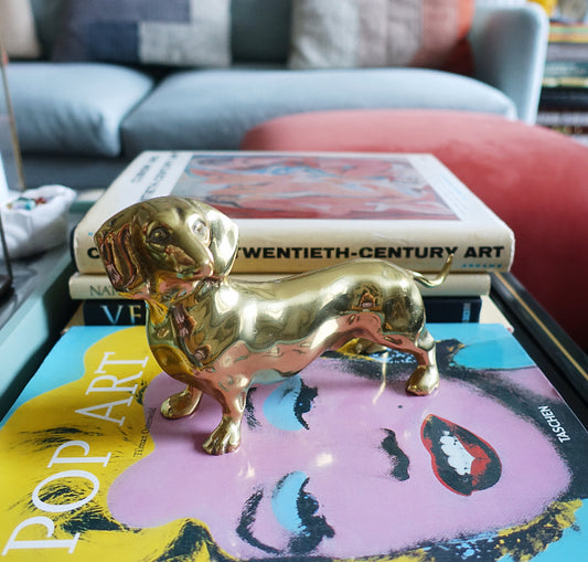 Large brass Dachshund