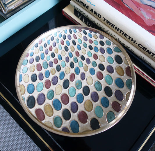 Brass polka dot bowl