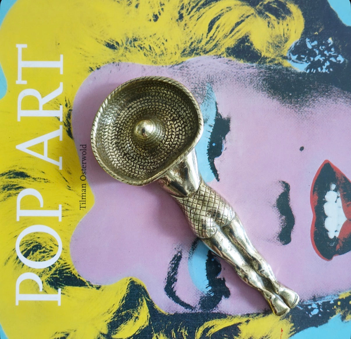 Brass sunbather trinket dish