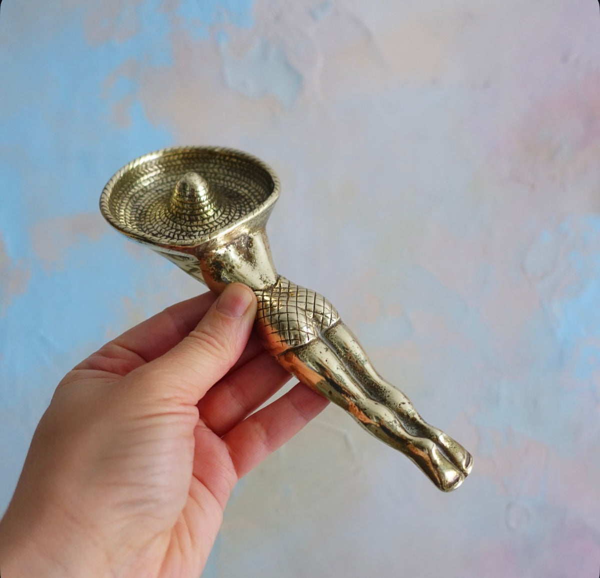 Brass sunbather trinket dish