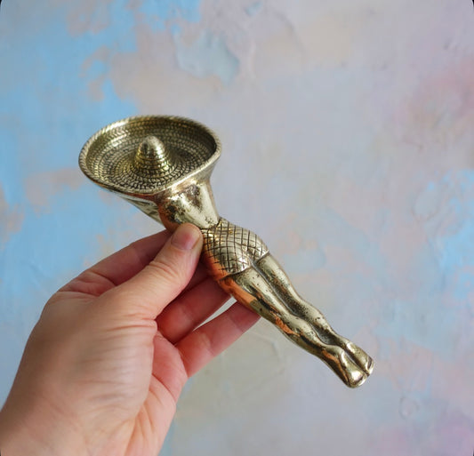 Brass sunbather trinket dish