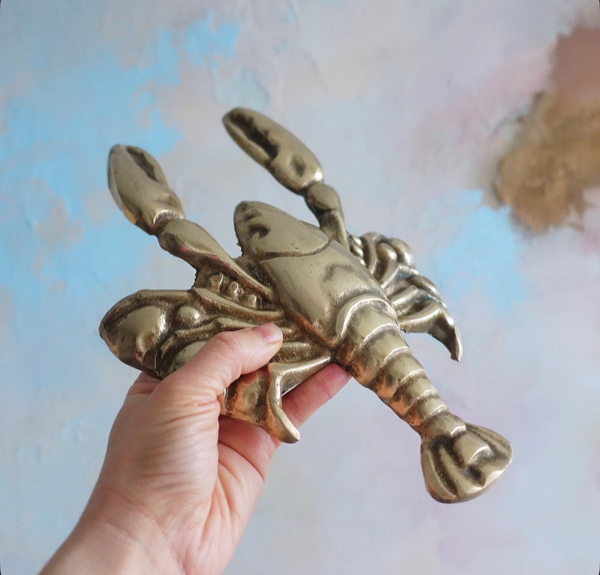 XL brass lobster