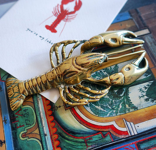 Decorative brass lobster