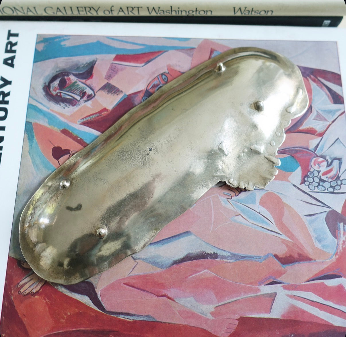 Brass daisy pen tray