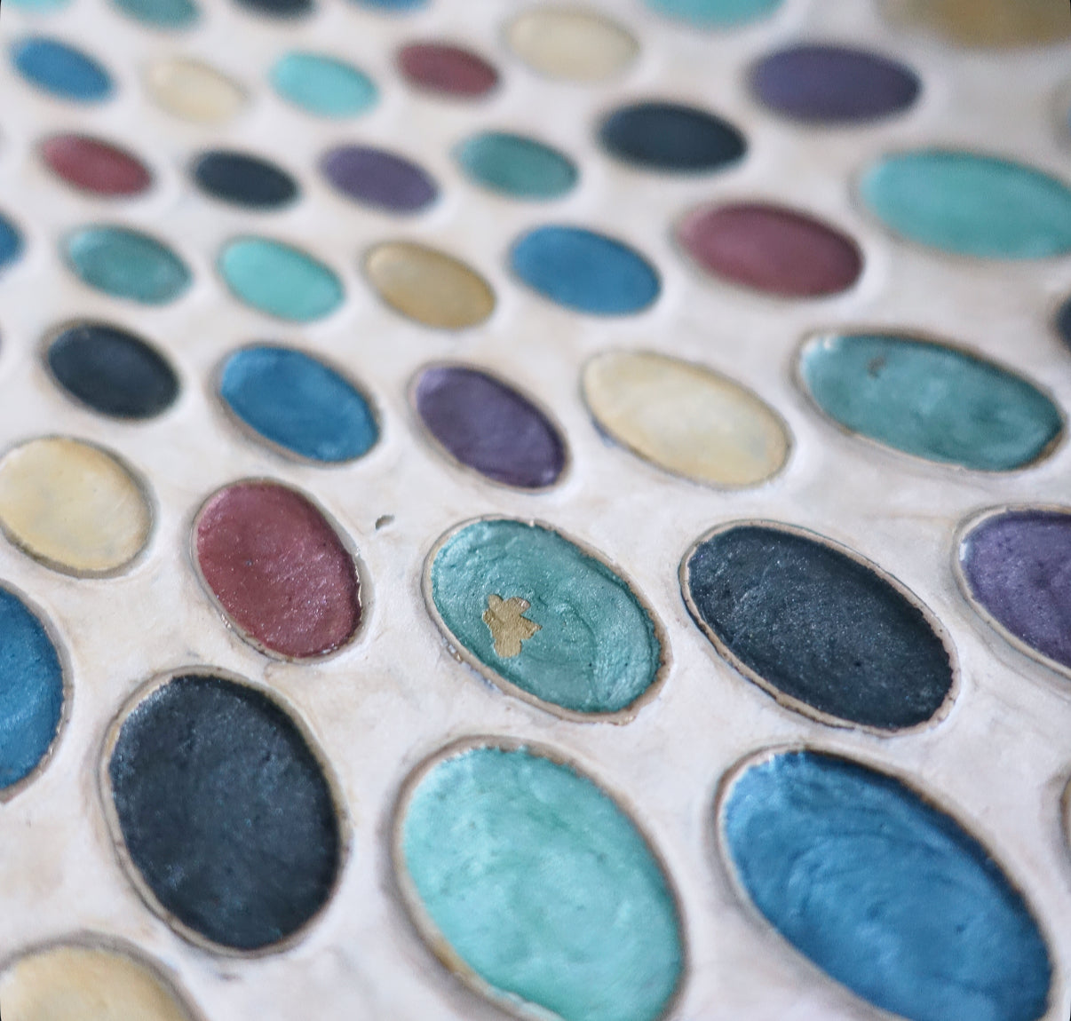 Brass polka dot bowl