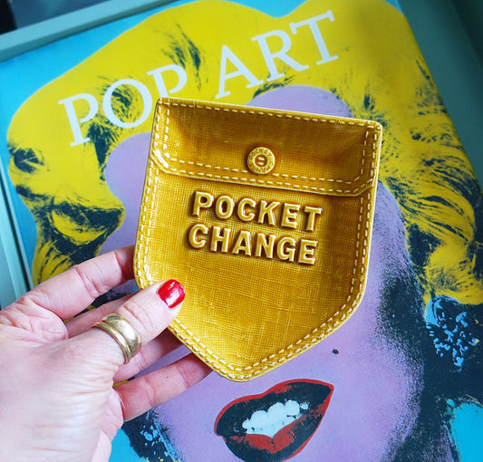 Ceramic pocket change dish